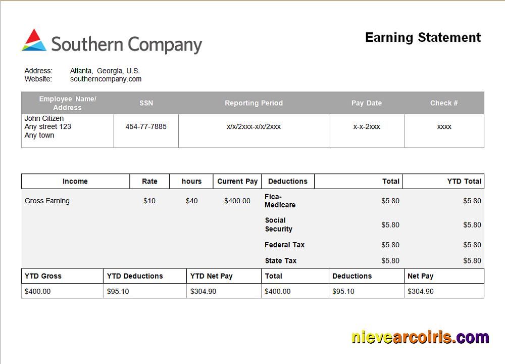 USA electric company employee sheet